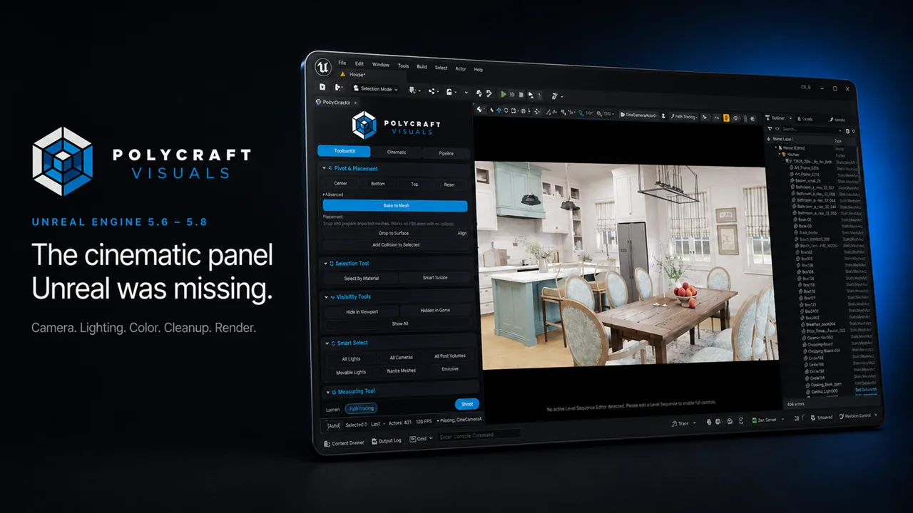 PolyCraft Visuals Toolkit — Unreal Engine 5.6 – 5.8